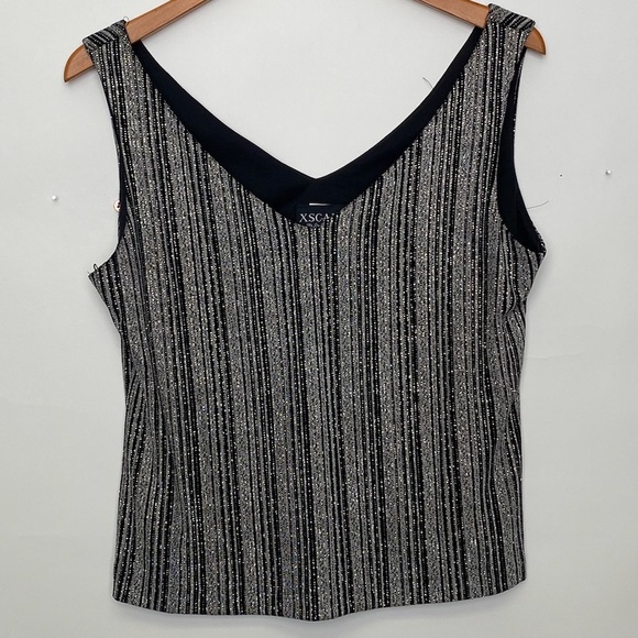 Xscape Tops - Vintage Xscape glitter striped Y2K blouse